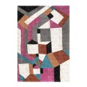 Moderner rechteckiger geometrischer Teppich, mehrfarbig, Wohnzimmer MUL435 Verkauf