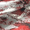 Moderner rechteckiger Design-Teppich in Rot, Grau und Weiß MUL439 Angebot