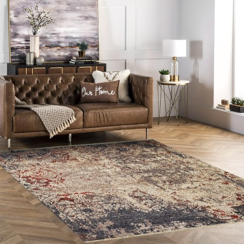 Moderner Vintage-Teppich rechteckig Wohnzimmer Esszimmer ASTR03 Aktion