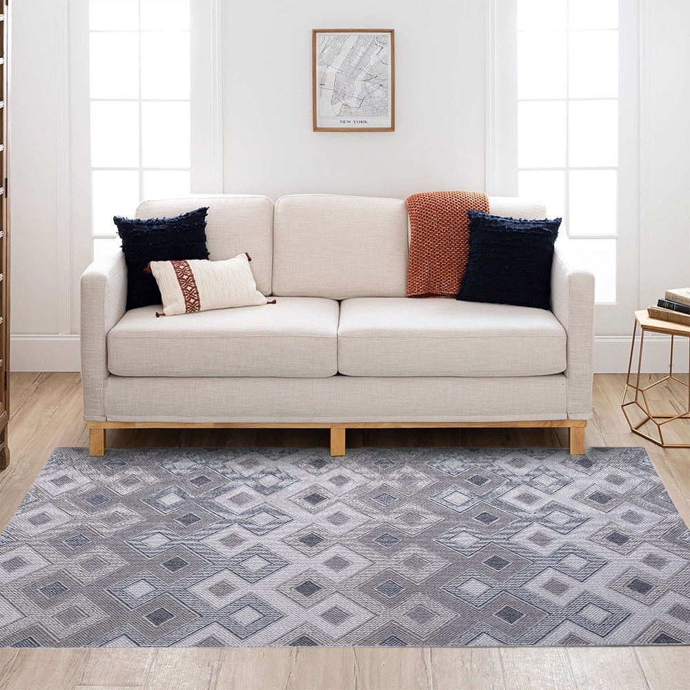 Moderner rechteckiger Design-Teppich für Wohnzimmer & Terrasse CSGRI003