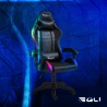 The Horde Gaming-Stuhl LED RGB ergonomische Büro Lendenkissen Kopfstütze  Maße