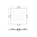 Moderner quadratischer Duschkopf 34x34cm Deckeneinbau Badezimmer FRM39114  Angebot