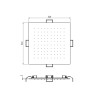 Moderner quadratischer Duschkopf 34x34cm Deckeneinbau Badezimmer FRM39114  Angebot