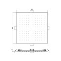 Moderner quadratischer Duschkopf 44x44cm Deckeneinbau Badezimmer FRM39115 Sales