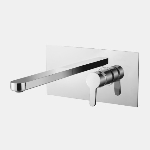 Einzel-Einbau-Waschtisch-Wandbatterie 220 mm E3003C