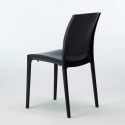 Schwarz Quadratisch Tisch und 4 Stühle Farbiges Polypropylen-Außenmastenset Grand Soleil Boheme Passion 