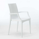 Weiß Rechteckig Tisch und 6 Stühle Farbiges Polypropylen-Außenmastenset Grand Soleil Arm Bistrot Summerlife Eigenschaften