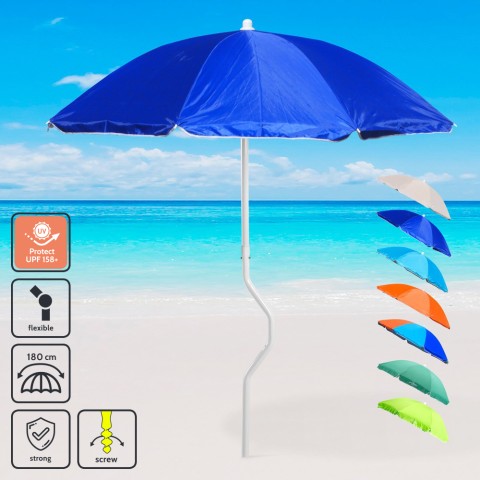Strand-Sonnenschirm windfest UV-Schutz 180 cm Girafacile Prometeo Aktion