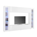 Wohnwand mit TV-Halterung, Hängeschrank und 2 Vitrinen Joy Frame Rabatte
