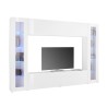 Wohnwand mit TV-Halterung, Hängeschrank und 2 Vitrinen Joy Frame Rabatte