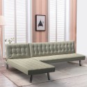 Zircone Kunstleder 3-Sitzer-Ecksofa mit Halbinsel Auswahl
