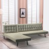Zircone Kunstleder 3-Sitzer-Ecksofa mit Halbinsel Auswahl