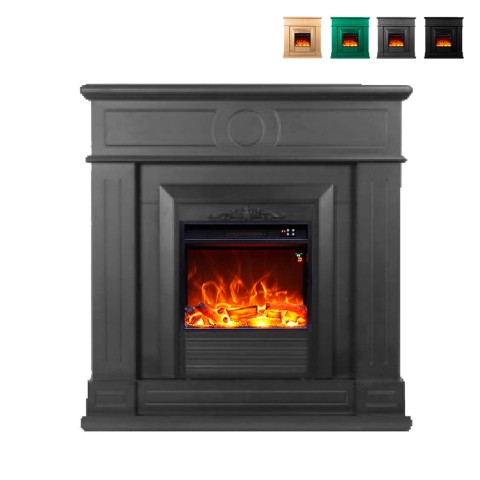 Elektrischer Kamin mit Holzrahmen, energiesparender Ofen 1500W Lipari Aktion