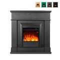Elektrischer Kamin mit Holzrahmen, energiesparender Ofen 1500W Lipari Aktion