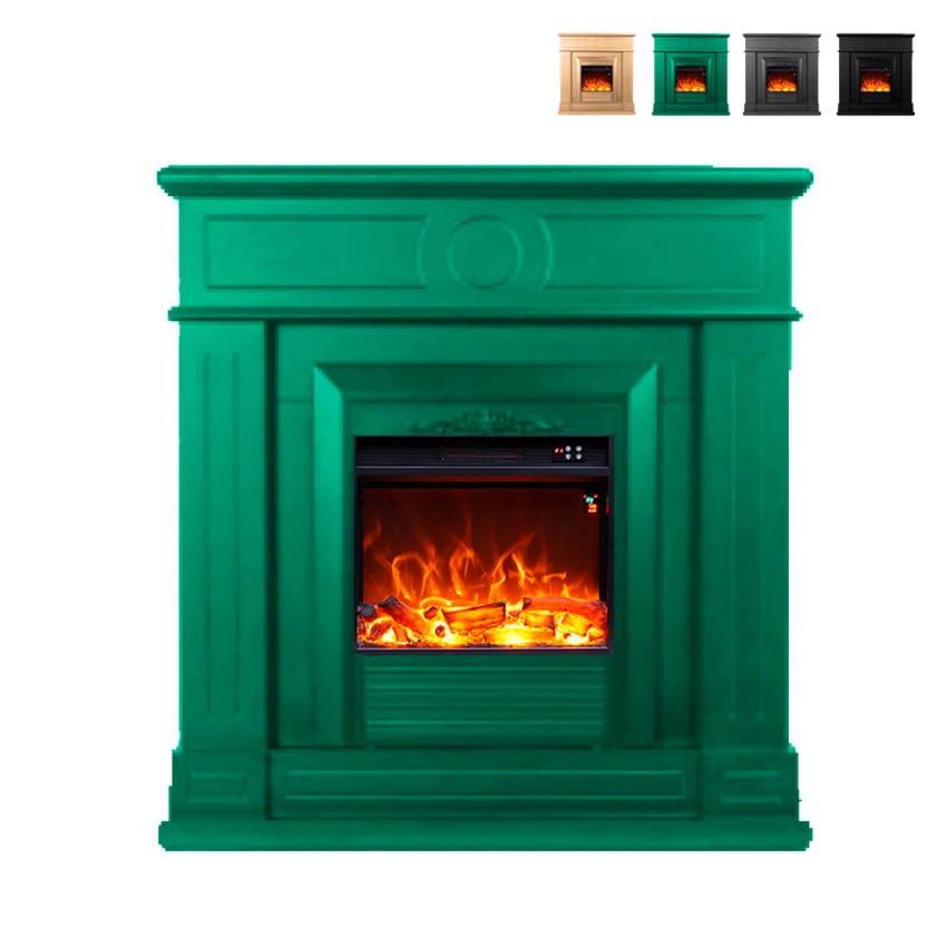 Elektrischer Kamin mit Holzrahmen, energiesparender Ofen 1500W Lipari Sales Elektrischer Kamin mit Holzrahmen, energiesparender Ofen 1500W Lipari Sales