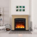 Elektrischer Kaminofen LED mit Holzrahmen Siena für den Boden Lagerbestand