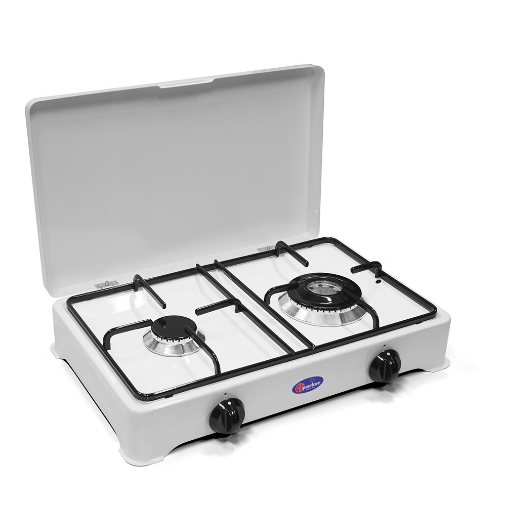 Camping-Gaskocher mit 2 Brennern doppelte Gasring 2002BGP/C CF Parker