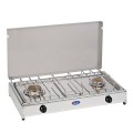 Camping-Gasherd mit 2 Brennern und Deckel 5522G CF Parker Aktion