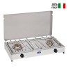 Camping-Gasherd mit 2 Brennern und Deckel 5522G CF Parker Verkauf