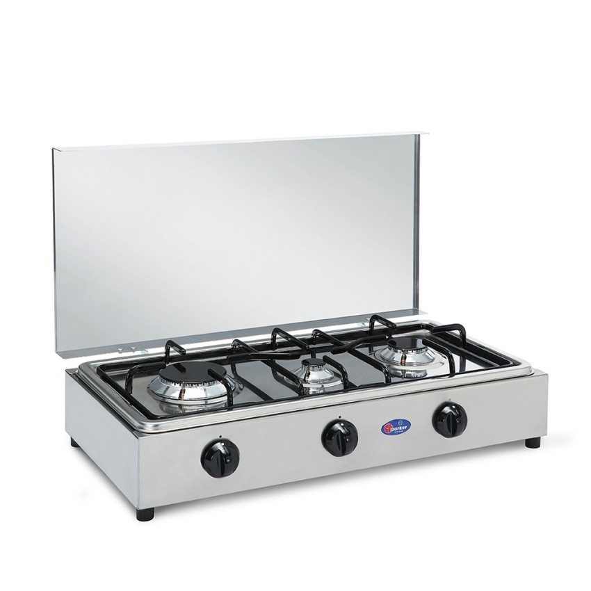 Camping-Gaskocher 3-flammig aus Edelstahl 300ACCGP CF Parker Aktion Camping-Gaskocher 3-flammig aus Edelstahl 300ACCGP CF Parker Aktion