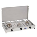 Tragbarer Gasherd Camping 3 Flammen mit Deckel 5523G CF Parker Aktion