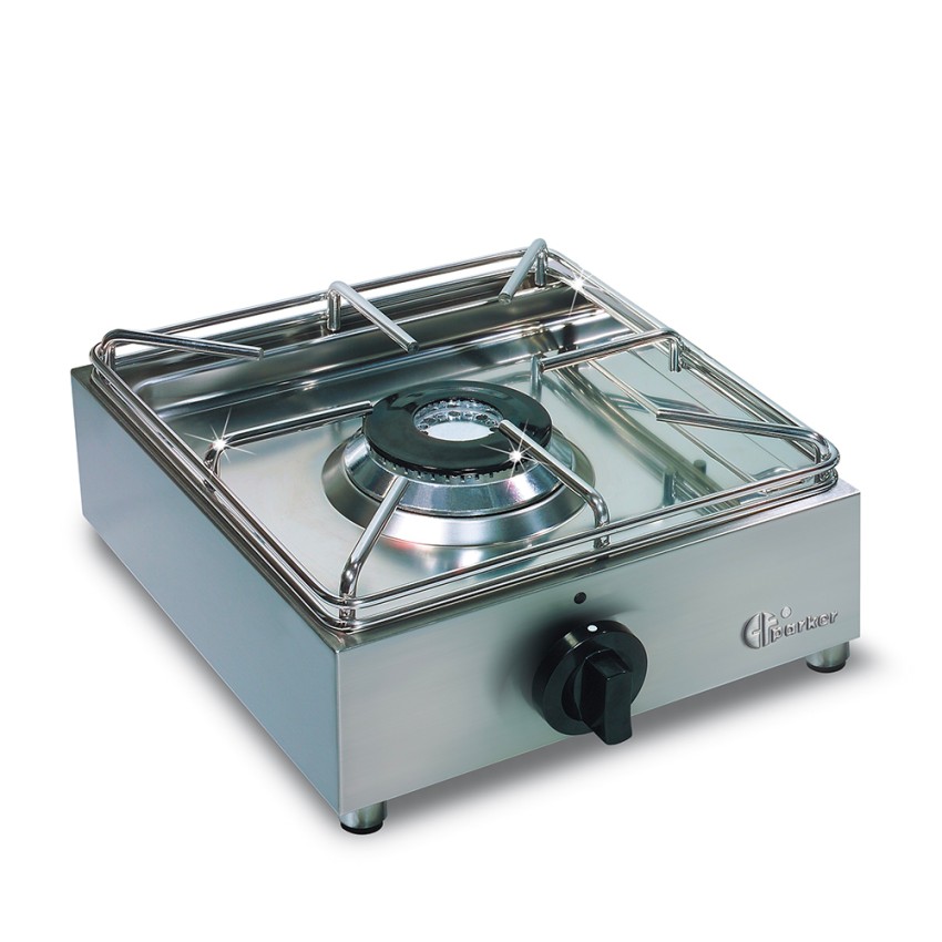 Professioneller Gasherd 1 Flamme Edelstahl BIG5001L Parker Aktion