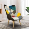 Sessel Modern Design Stuhl mit Patchwork Armlehnen Patchy Chic