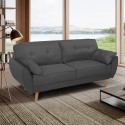 Fortaleza Schlafsofa Nordisches Design Schlafcouch Clic Clac 3-Sitzer aus Stoff 