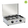Edelstahl Gasherd 2 Flammen LPG Erdgas 200ACCGPS CF Parker Rabatte