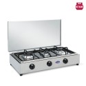 Camping-Gaskocher 3-flammig aus Edelstahl 300ACCGP CF Parker Rabatte