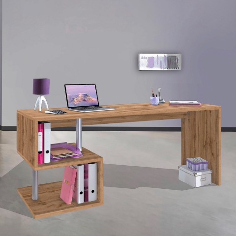 Moderne Holz-Schreibtisch für das Smart Working Büro 180x60cm Esse 2 Wood Aktion