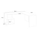 Moderne Eckschreibtisch Vilnis WD aus Holz, 160/180 cm für Büro oder Arbeitszimmer Eigenschaften