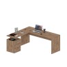 Moderne Winkel-Schreibtisch aus Holz mit 3 Schubladen New Selina WD Angebot