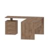 Moderne Winkel-Schreibtisch aus Holz mit 3 Schubladen New Selina WD Lagerbestand
