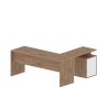 Moderne Winkel-Schreibtisch aus Holz mit 3 Schubladen New Selina WD Modell