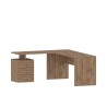 Moderne Winkel-Schreibtisch aus Holz mit 3 Schubladen New Selina WD Eigenschaften