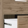 Moderne Winkel-Schreibtisch aus Holz mit 3 Schubladen New Selina WD Maße