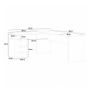 Moderne Winkel-Schreibtisch aus Holz mit 3 Schubladen New Selina WD Kosten