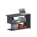 Grauer drehbarer Eckschreibtisch Büro mit 2 Ablagen Volta RT Angebot