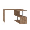 Drehbarer Eckschreibtisch aus Holz mit 2 Regalböden Volta WD Angebot
