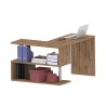 Drehbarer Eckschreibtisch aus Holz mit 2 Regalböden Volta WD Katalog