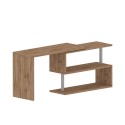 Drehbarer Eckschreibtisch aus Holz mit 2 Regalböden Volta WD Lagerbestand