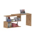 Drehbarer Eckschreibtisch aus Holz mit 2 Regalböden Volta WD Kauf