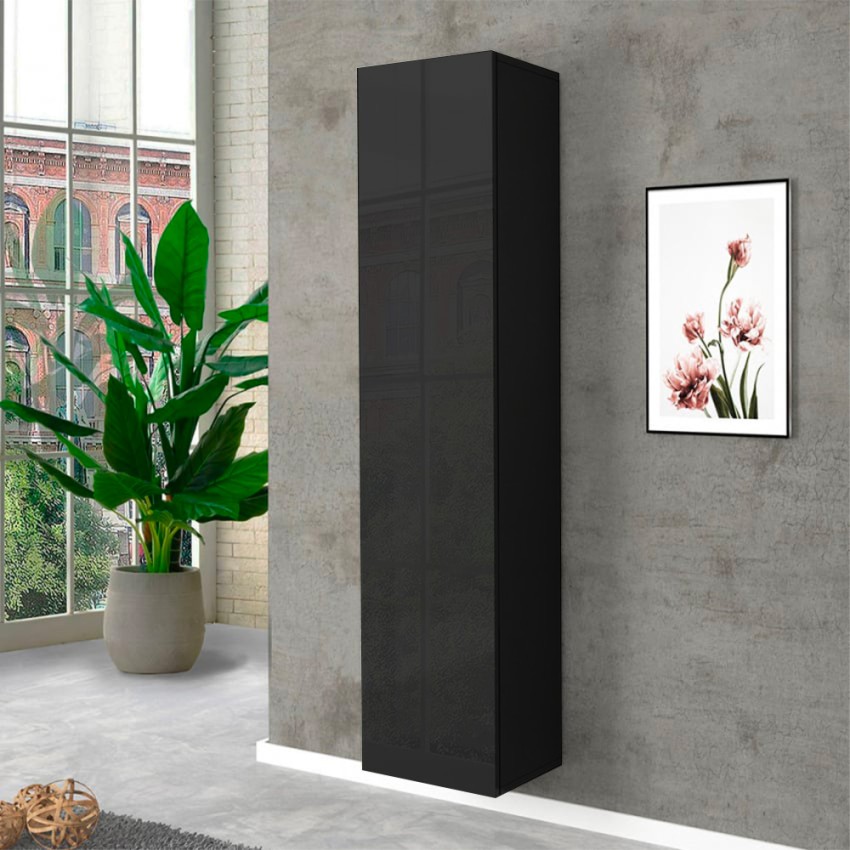 Moderner schwarzer Eingangs-Kleiderschrank mit 5 Fächern Note Wardrobe Aktion Moderner schwarzer Eingangs-Kleiderschrank mit 5 Fächern Note Wardrobe Aktion