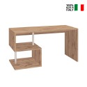 Moderner Schreibtisch für Büro und Studio, platzsparend, Holz 140x60cm Bolg WD Verkauf
