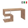 Moderner Schreibtisch für Büro und Studio, platzsparend, Holz 140x60cm Bolg WD Verkauf