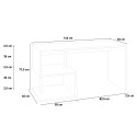 Moderner Schreibtisch für Büro und Studio, platzsparend, Holz 140x60cm Bolg WD Katalog