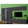 Moderne graue Wohnwand mit TV-Möbel, 2 Hängeschränke, Note Wide Katalog