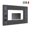 Moderne TV-Wand mit hängendem Schrank und 2 Vitrinen Note Frame Verkauf