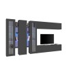 Wohnwand Wohnzimmer TV-Möbel Schrank 2 Vitrinen schwarz Note Mir Angebot